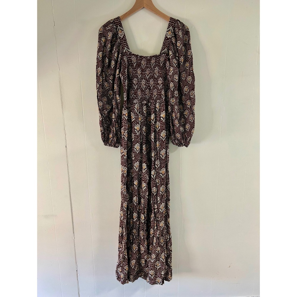 Anthroplogie Conditions Apply Eminee Printed Jumpsuit in Brown sz XS - Picture 5 of 5
